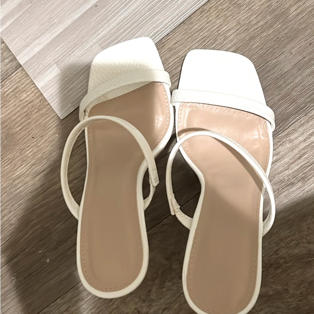 White high heels